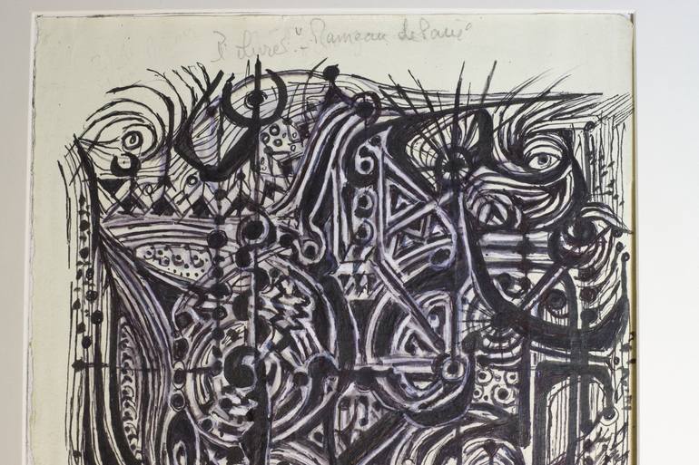 Original Expressionism Calligraphy Drawing by A LALMI