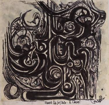 Original Abstract Drawings by A LALMI