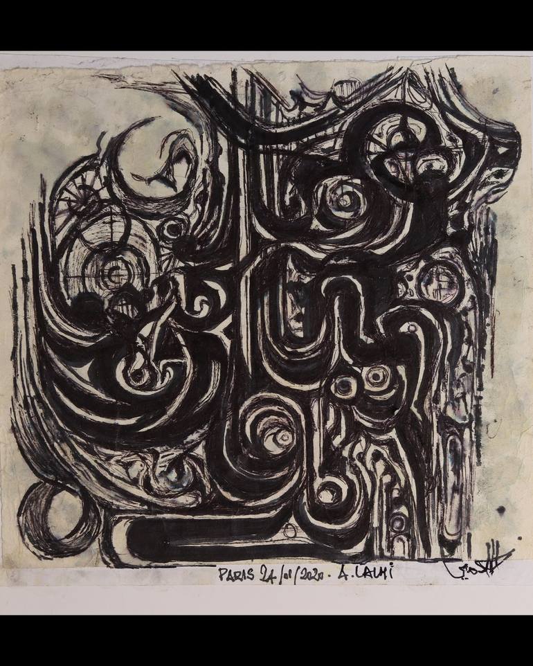 Original Abstract Drawing by A LALMI
