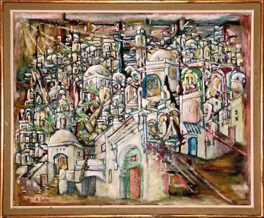Original Abstract Expressionism Architecture Paintings by A LALMI