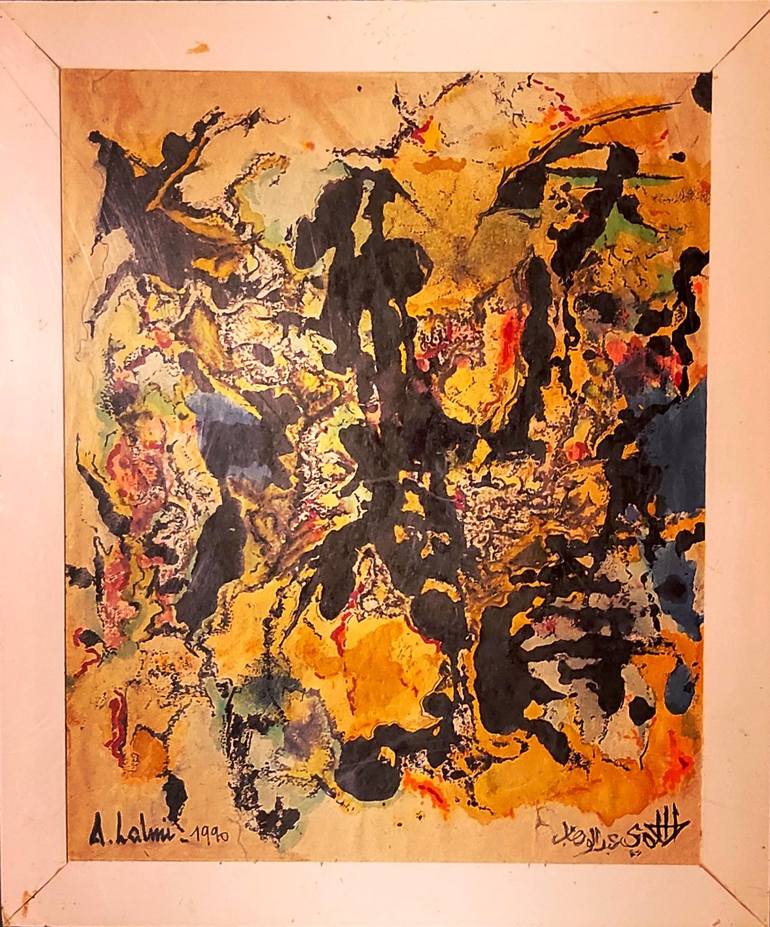 Original Art Deco Abstract Painting by A LALMI
