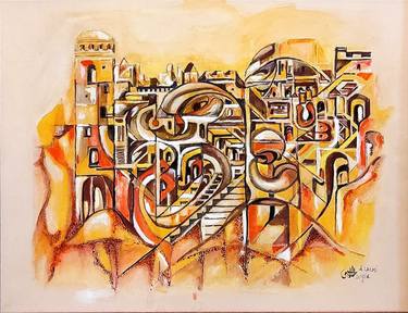 Original Expressionism Calligraphy Paintings by A LALMI
