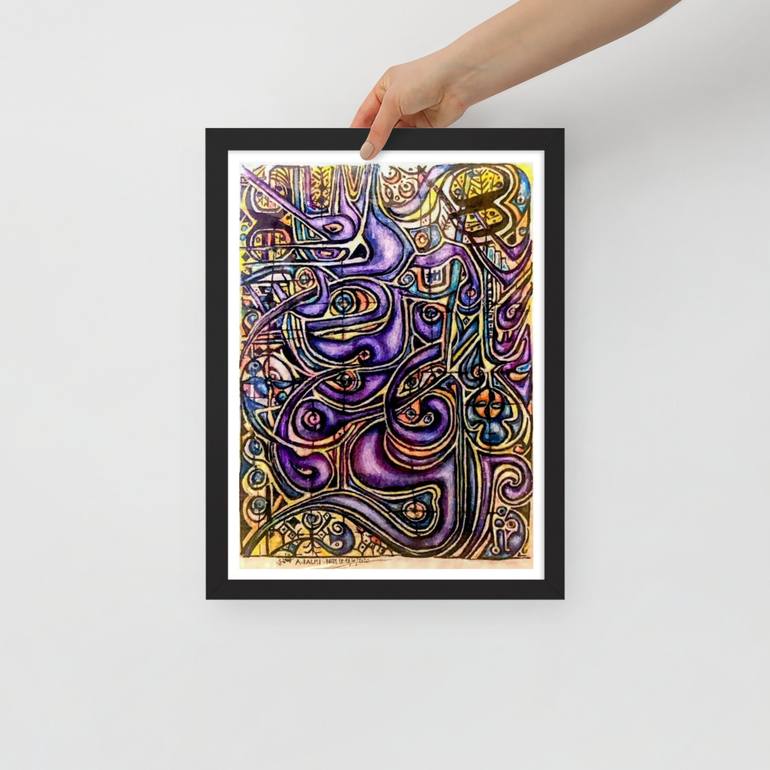Original Abstract Calligraphy Painting by A LALMI
