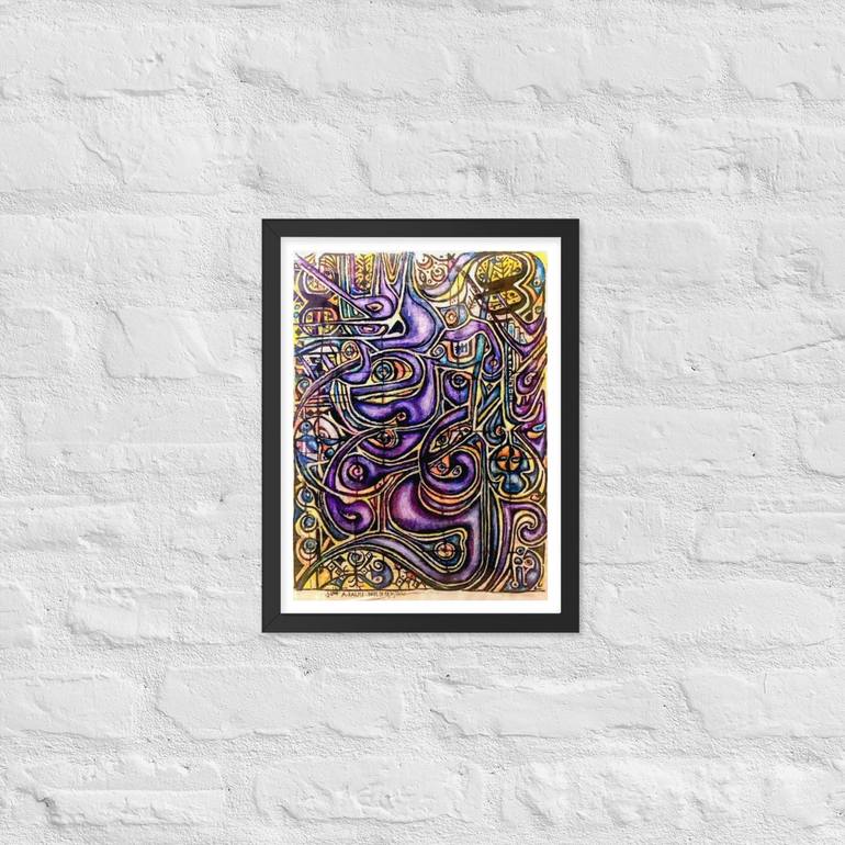 Original Abstract Calligraphy Painting by A LALMI