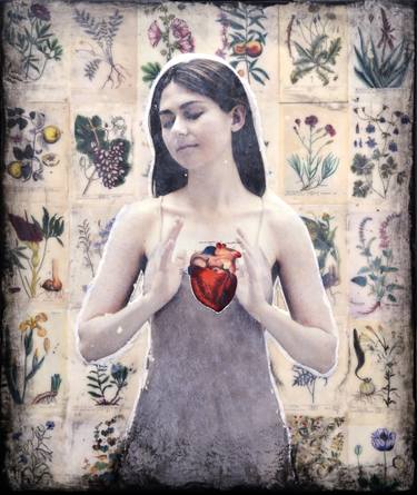 Original Figurative Women Collage by Nicole Fournier