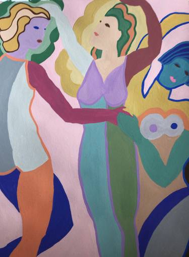 Original Impressionism Women Paintings by Jacqueline Van Der Plaat