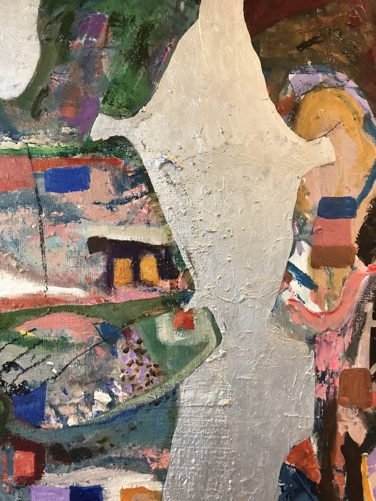 Original Impressionism Women Painting by Jacqueline Van Der Plaat