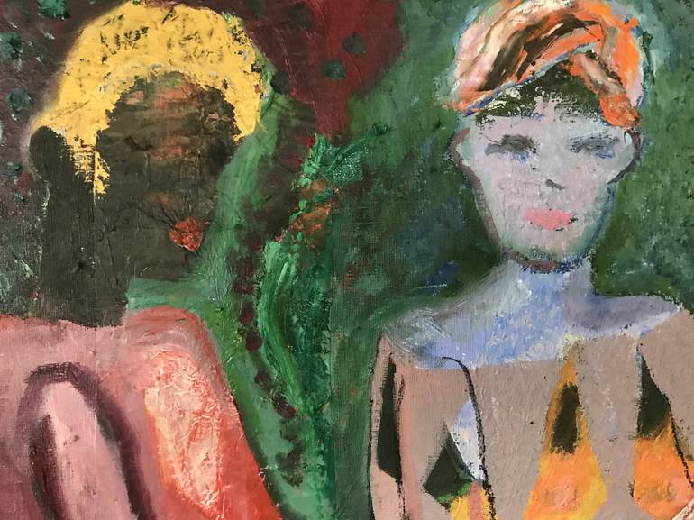Original Impressionism Women Painting by Jacqueline van der Plaat