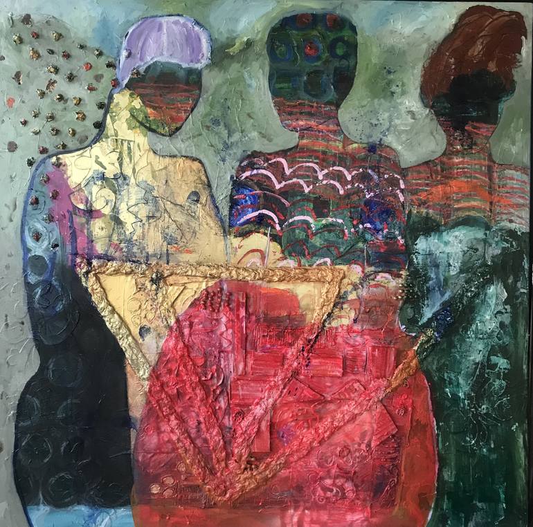 Original Impressionism Women Paintings by Jacqueline Van Der Plaat