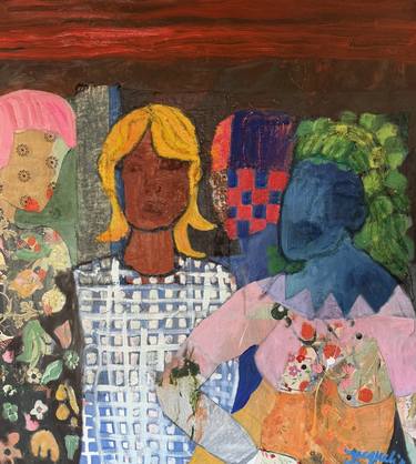 Original Impressionism Women Mixed Media by Jacqueline Van Der Plaat