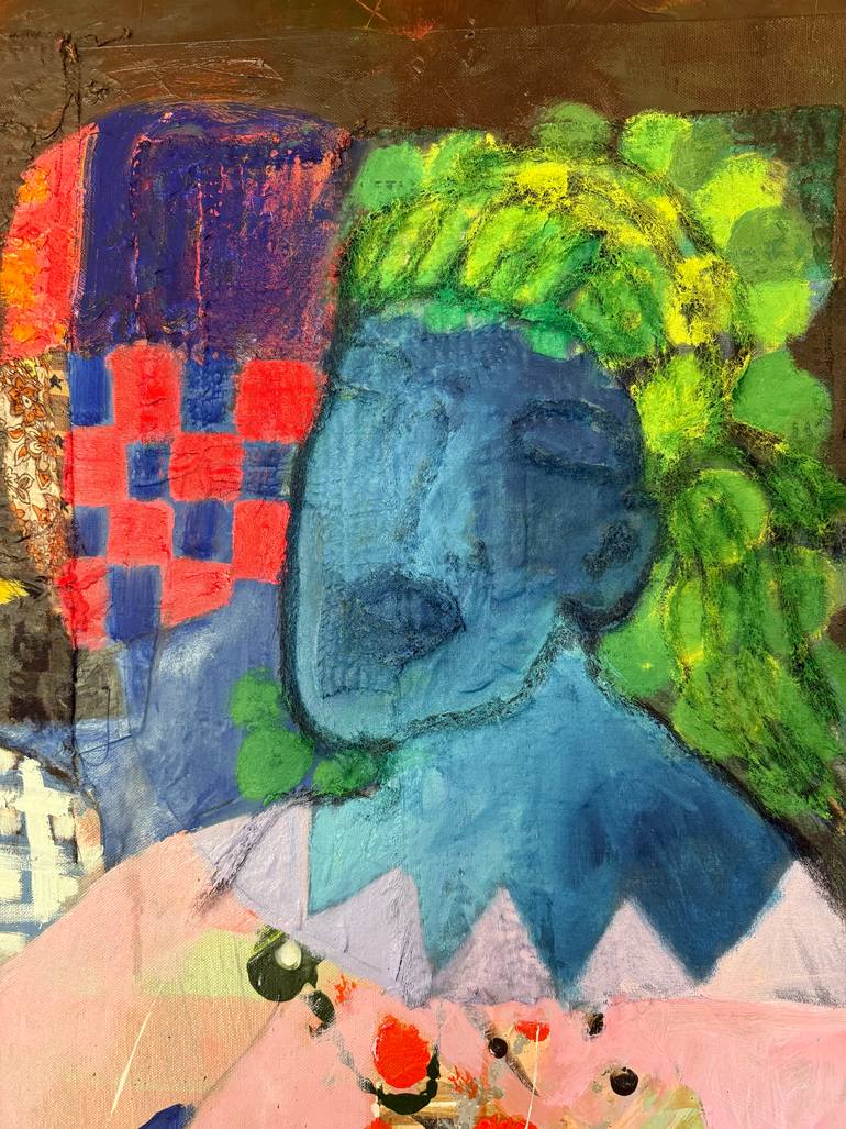 Original Impressionism Women Mixed Media by Jacqueline Van Der Plaat