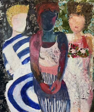 Original Impressionism Women Mixed Media by Jacqueline Van Der Plaat