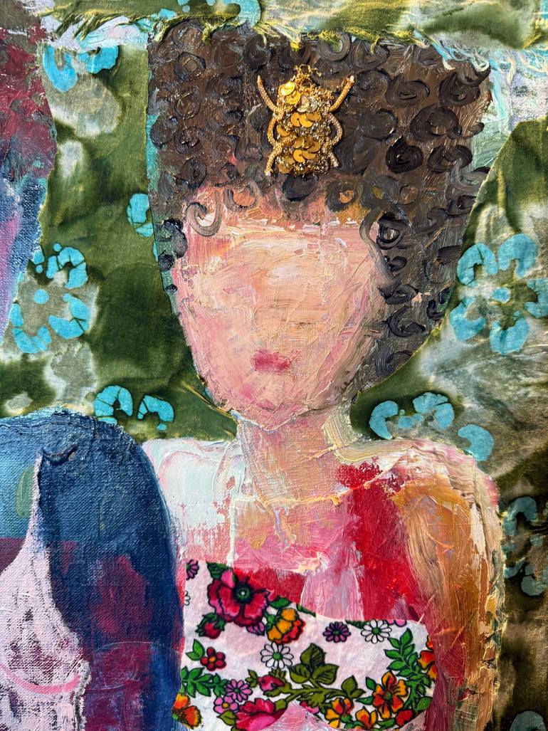 Original Impressionism Women Mixed Media by Jacqueline Van Der Plaat