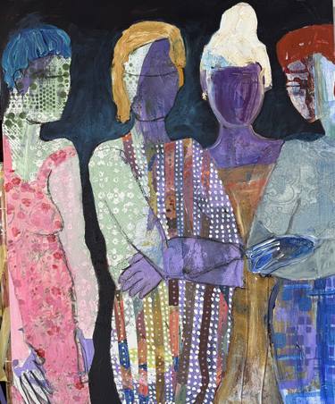 Original Impressionism Women Mixed Media by Jacqueline Van Der Plaat