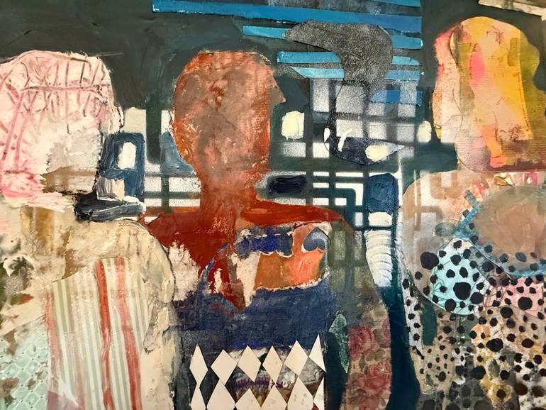 Original Impressionism People Mixed Media by Jacqueline Van Der Plaat