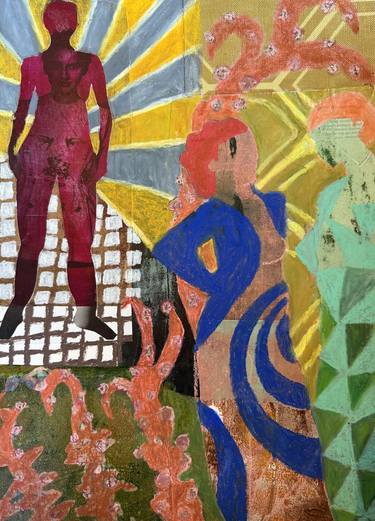 Original Impressionism Women Mixed Media by Jacqueline Van Der Plaat