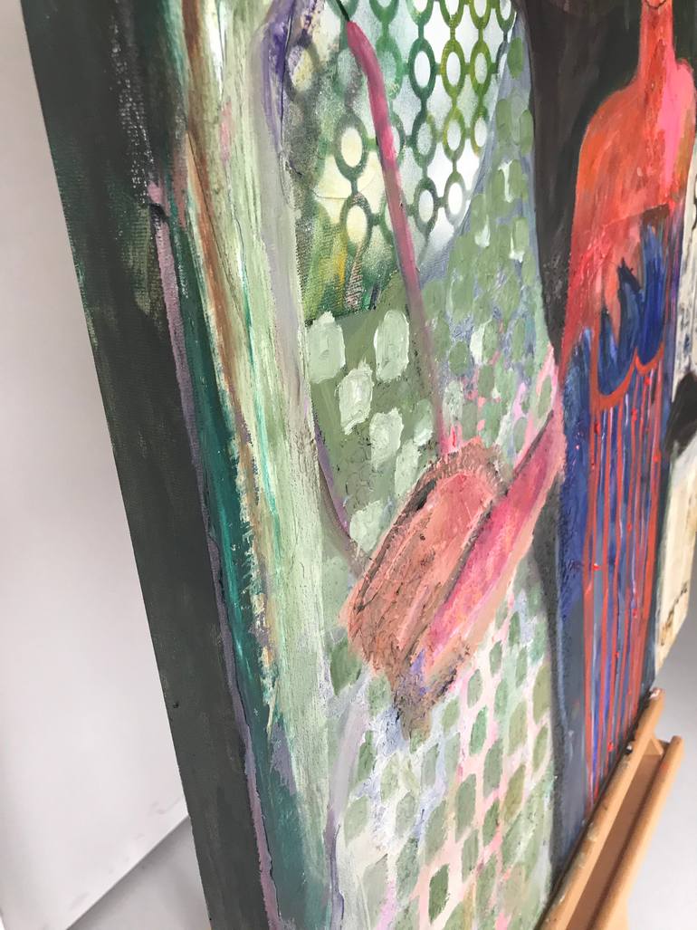 Original Impressionism Women Painting by Jacqueline Van Der Plaat