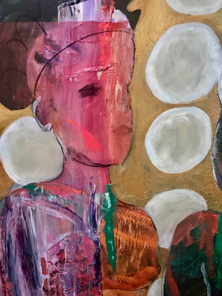 Original Impressionism Women Painting by Jacqueline Van Der Plaat