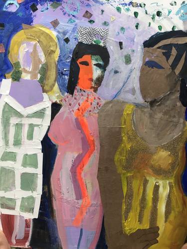 Original Impressionism Women Collage by Jacqueline van der Plaat