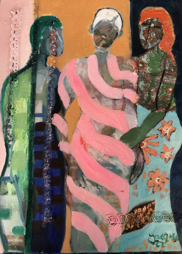 Print of Impressionism Women Paintings by Jacqueline Van Der Plaat