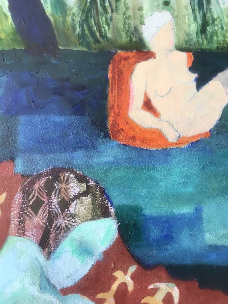 Original Impressionism Women Painting by Jacqueline van der Plaat