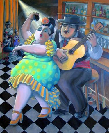 Print of Figurative Music Paintings by Lee Chapman