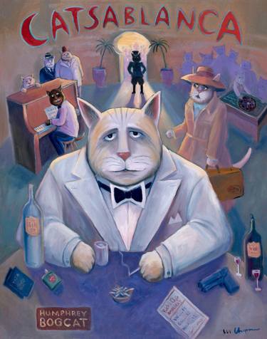 Print of Illustration Cats Paintings by Lee Chapman