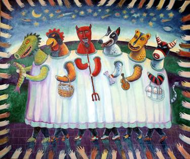 mexican masked figures in a fantasy environment thumb