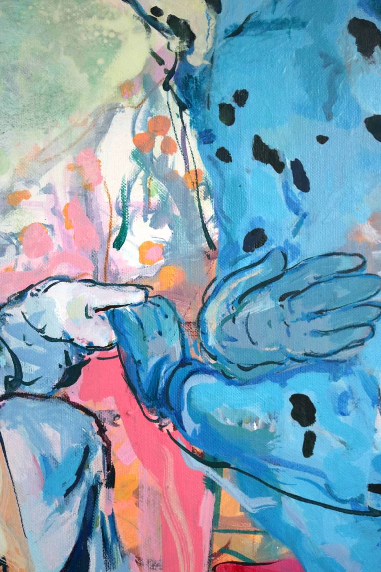 Original Contemporary Dogs Painting by Elham Etemadi