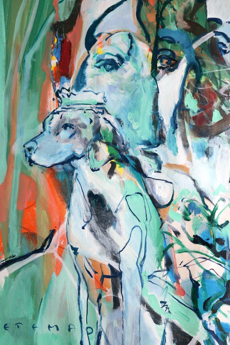 Original Expressionism Women Painting by Elham Etemadi