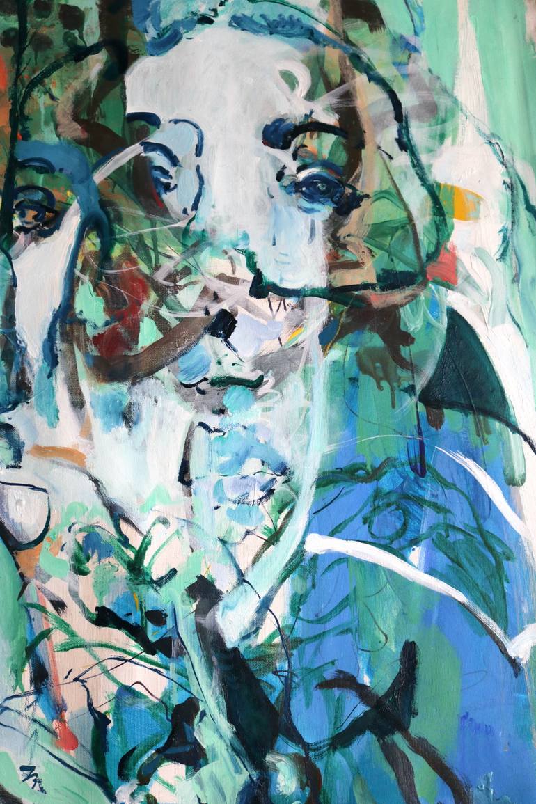 Original Expressionism Women Painting by Elham Etemadi