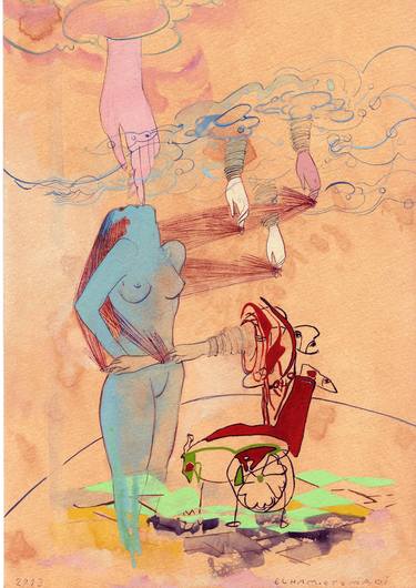 Print of Body Paintings by Elham Etemadi
