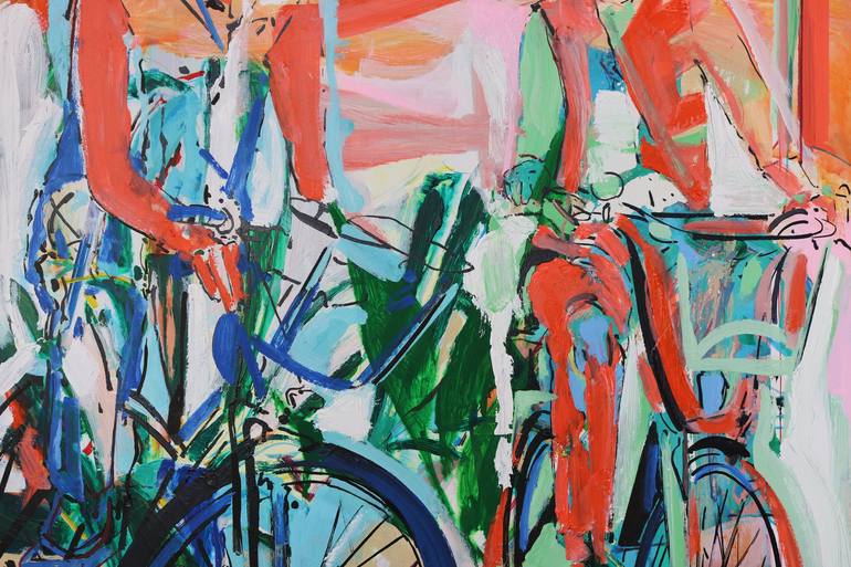 Original Bicycle Painting by Elham Etemadi