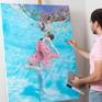 Original artwork in hyperrealism style, girl underwater series
