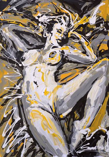 Print of Expressionism Erotic Paintings by YOEL SANTANA