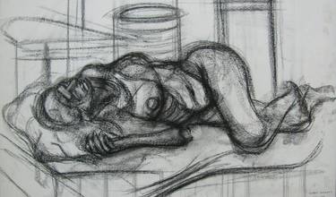 Original Figurative Nude Drawings by Shant Beudjekian
