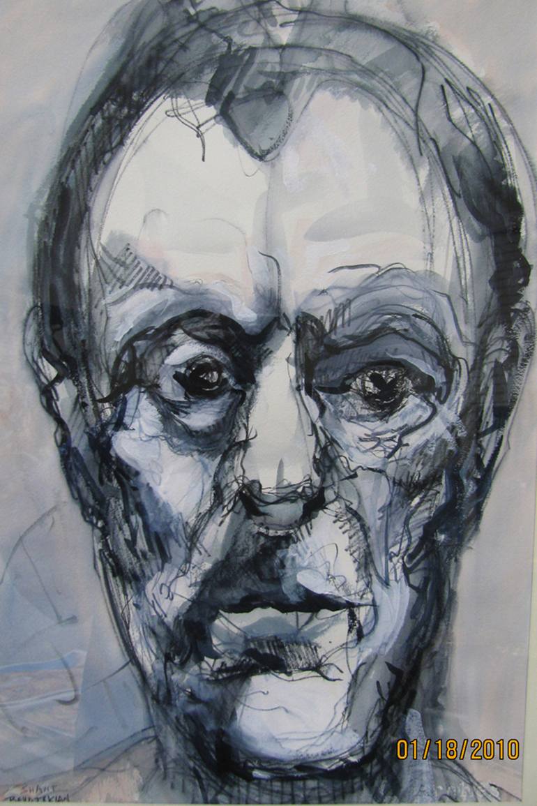 Lucian Freud Portrait Painting by Shant Beudjekian | Saatchi Art