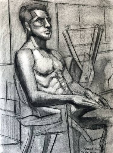 Male Figure in  a seated Pose thumb