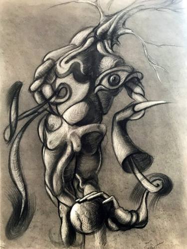 Original Abstract Nude Drawings by Shant Beudjekian