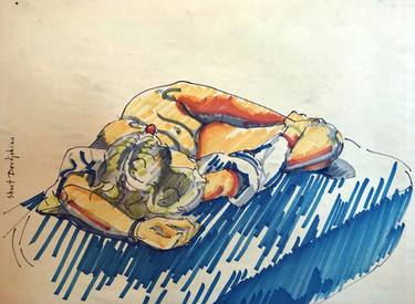Reclining Pose in Pen and Marker thumb