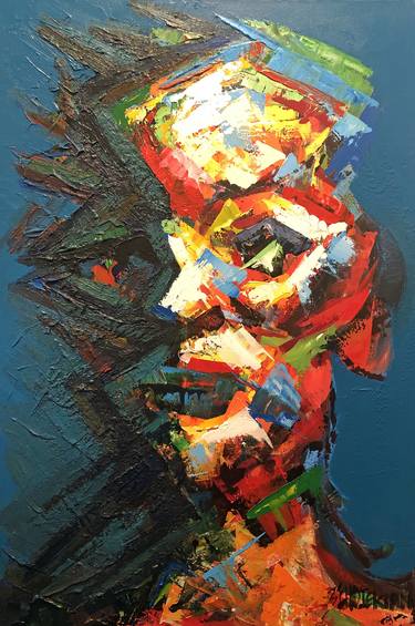 Original Abstract Portrait Paintings by Shant Beudjekian