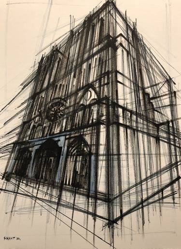 Original Documentary Architecture Paintings by Shant Beudjekian