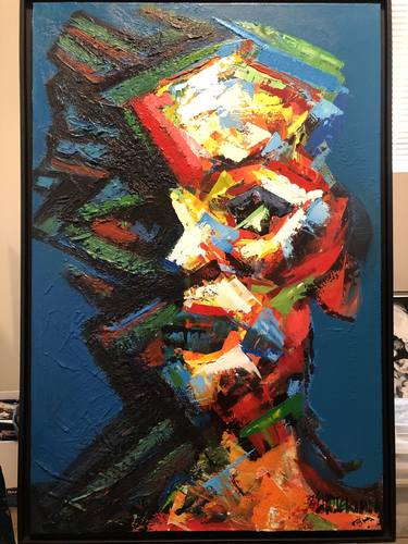 Original Abstract Portrait Paintings by Shant Beudjekian