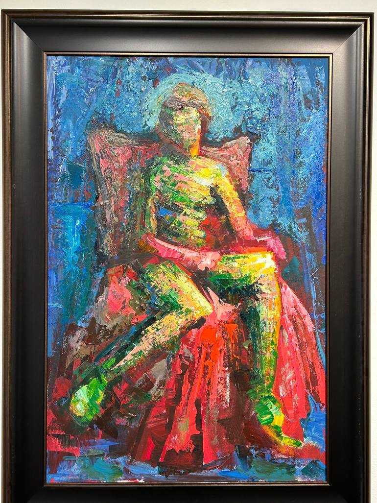 Original Abstract People Painting by Shant Beudjekian