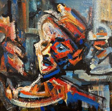 Original Abstract Expressionism Abstract Paintings by Shant Beudjekian
