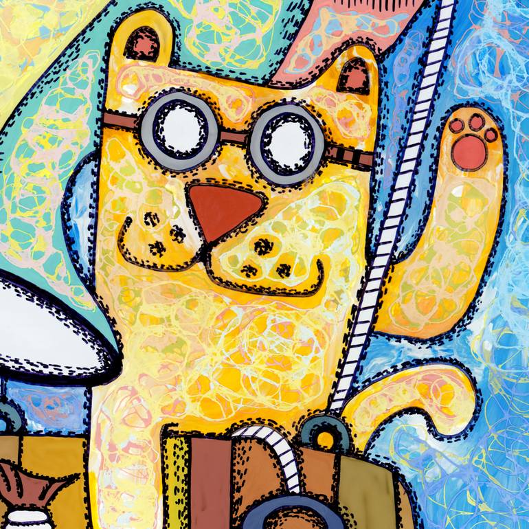 Original Contemporary Animal Painting by Nikita Ostapenco