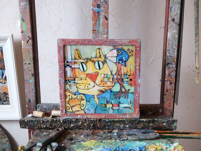 Original Contemporary Animal Painting by Nikita Ostapenco