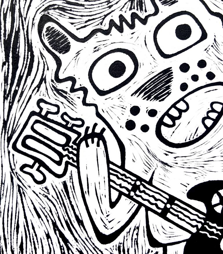 Original Illustration Animal Printmaking by Nikita Ostapenco