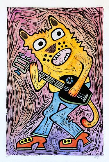 Original Illustration Animal Printmaking by Nikita Ostapenco