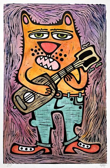 Original Illustration Animal Printmaking by Nikita Ostapenco